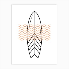 Surfboard Art Print