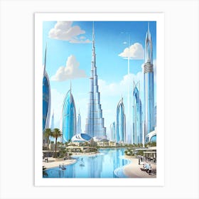 Dubai Cityscape Art Print