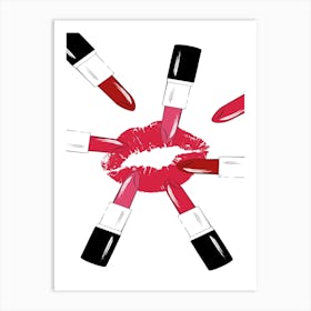 Red Lipsticks Art Print