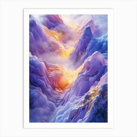 abstract mountains Art Print