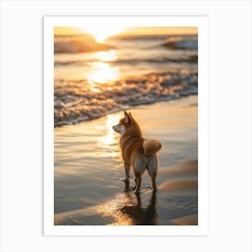 Shiba Inu. Generated AI. Art Print 18 Art Print