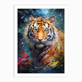 Tiger Art In Impressionism Style 2 Art Print