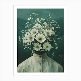 Flowers On The Head Art Print