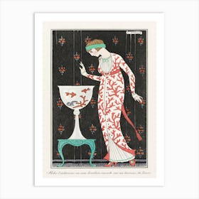 Costumes Parisiens Grande Robe Du Soir From Journal Des Dames Et Des, George Barbier Art Print