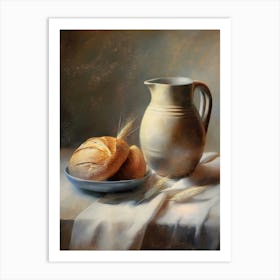 Bread And Jug 1 Art Print