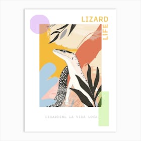 Monitor Lizard Modern Design Illustration 1 Poster Art Print