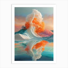 Abstract Landscape Waves Of Rejuvenation Art Print