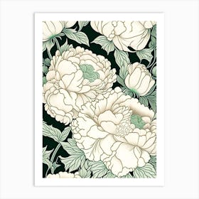 Alexander Fleming Peonies 1 Drawing Art Print