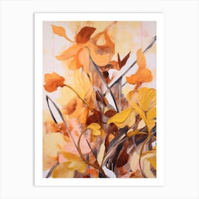 Fall Flower Painting Monkey Orchid 1 Art Print