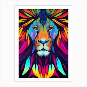 Colorful Lion Art Print