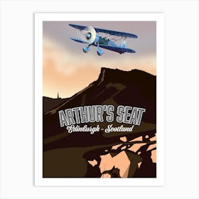 Arthur's Seat Scotland Travel poster Art Print