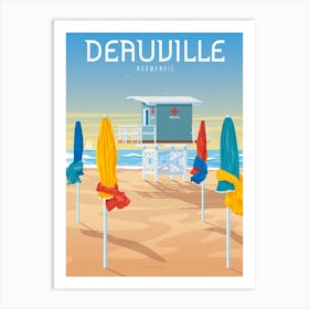 Deauville La Plage France Art Print
