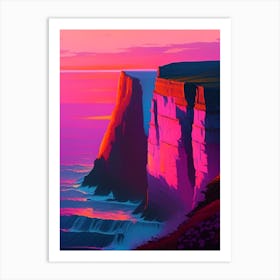 The Cliffs Of Moher Sunset Dreamy Landscape Art Print