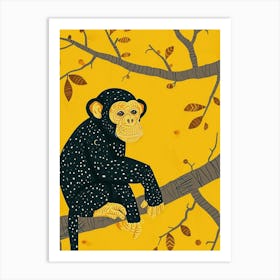 Yellow Chimpanzee 3 Art Print