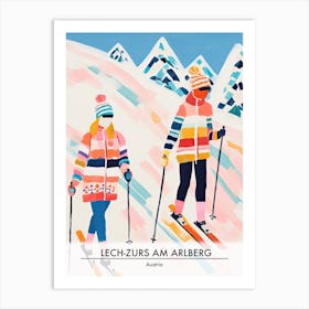 Lech Zurs Am Arlberg   Austria, Ski Resort Poster Illustration 3 Art Print