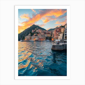 Sunset In Portofino, Italy Art Print