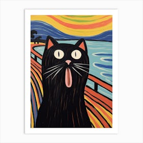 The Scream, Black Cat Edvard Munch 2 Art Print