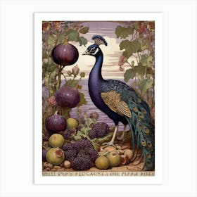 Fig And Peacock Purple Walter Crane Art Print 1 Art Print