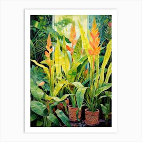 Tropical Plant Painting Snake Plant 3 Art Print