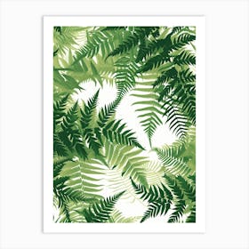 Pattern Poster Upside Down Fern 3 Art Print