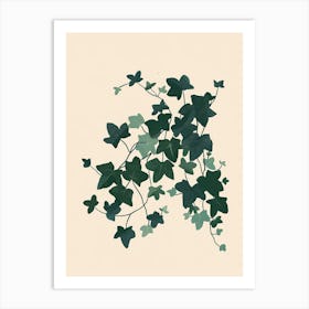 Ivy Plant Minimalist Illustration 1 Art Print