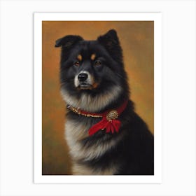 Finnish Lapphund Renaissance Portrait Oil Painting Art Print