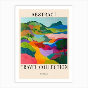 Abstract Travel Collection Poster Saint Lucia 1 Art Print