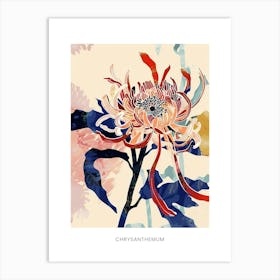 Colourful Flower Illustration Poster Chrysanthemum 1 Art Print