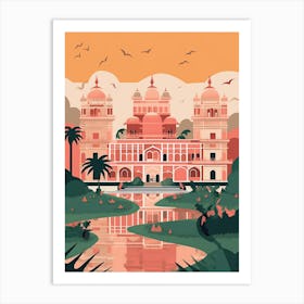 Lucknow India Travel Illustration 1 Art Print