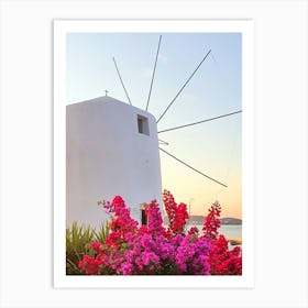 Greek Windmill in Paros 1 Art Print