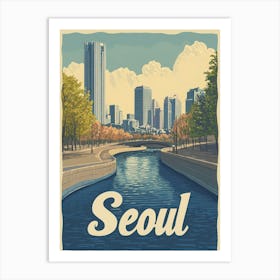 Aihrgdesign A Mid Century Modern Travel Poster For Seoul Show 2b3370d7 85fc 4c88 9d51 Dc894ee26c01 2 Art Print