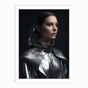 Portrait Of A Woman In Armor Art Print