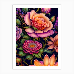 Floral Wallpaper Art Print