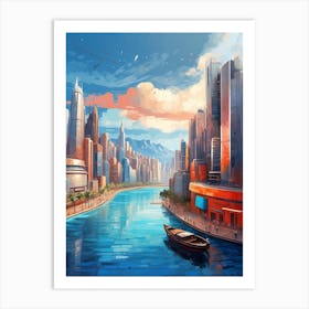 Futuristic City Print  Art Print