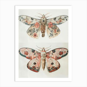 Shimmering Butterflies William Morris Style 2 Art Print