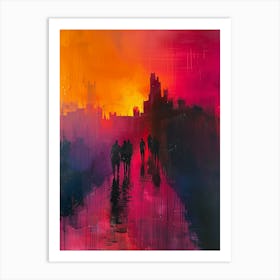 Edinburgh Sunset Art Print