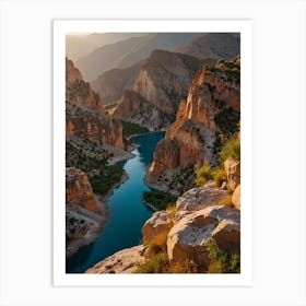 Sunset At The Canyon Art Print