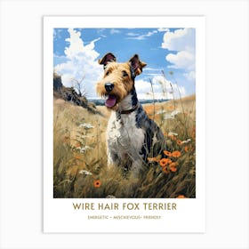 Vintage Wire Hair Fox Terrier Portrait Art Print