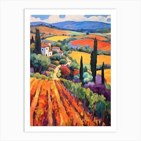 Tuscany Italy 4 Fauvist Painting Art Print