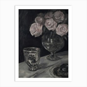 Roses In A Vase 18 Art Print