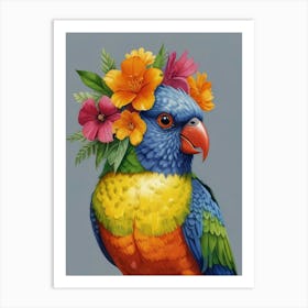 Colorful Parrot 1 Art Print