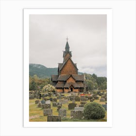 Norwegian Cathedral And Cemetery Art Print