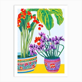 Cyclamen Eclectic Boho Plant Art Print