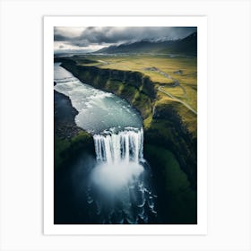 Waterfall In Iceland Art Print