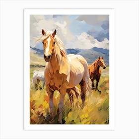 Horses Painting In Cotacachi, Ecuador 2 Art Print