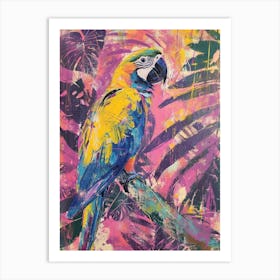 Parrot Brushstrokes 2 Art Print