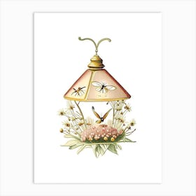 Bee Feeder 2 Vintage Art Print