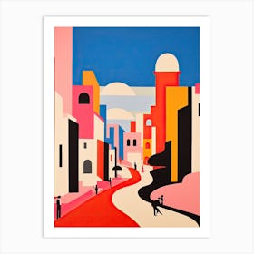 Copacabana Beach, Brazil, Bold Outlines 3 Art Print