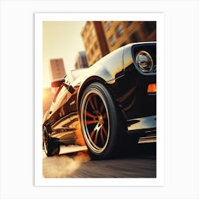 American Muscle Car In The City 021 Art Print