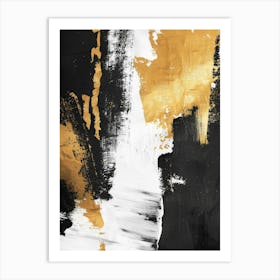 Abstract Black And Gold Painting 3 Art Print